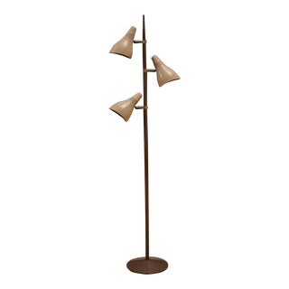 Mid-Century Three Shade Floor Lamp Lightolier by Gerald Thurston For Sale