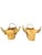 A fabulous pair of late 20th-century sculptural bull-head wall baskets with an unmistakable Southwestern and Rancho...