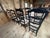 Country Style Ebonized Wood Ladderback Dining Chairs With Rush Seats -Set of 10 For Sale - Image 9 of 17