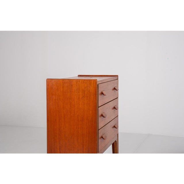 Brown Danish Teak Chest of Drawers by Poul M. Volther For Sale - Image 8 of 11
