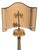 Antique Italian Giltwood Table Lamp With Custom Roman Shade For Sale - Image 4 of 4