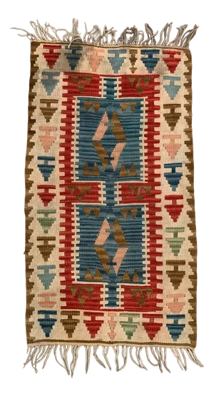 Vintage Turkish Mini Wool Kilim Rug