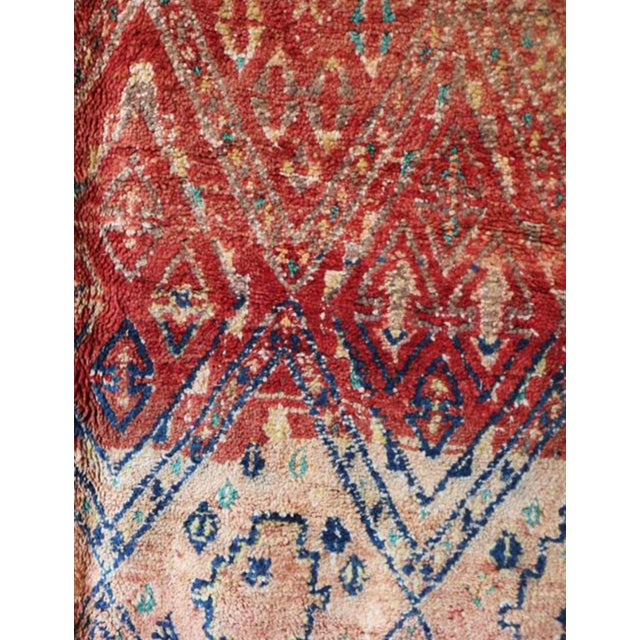 Mid-Century Modern 1980's Moroccan Wool Rug - 11.4 X 6.8 Ft For Sale - Image 3 of 6