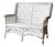 Antique Early 20th Century White Wicker Loveseat For Sale