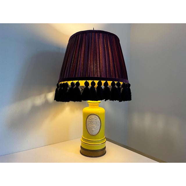 1940s Coat of Arms Lamp & Shade For Sale - Image 6 of 17