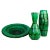 Mid-Century Large Green Ceramic Vases and Platter or Bowl from Upsala Ekeby, 1950s, Set of 3 For Sale