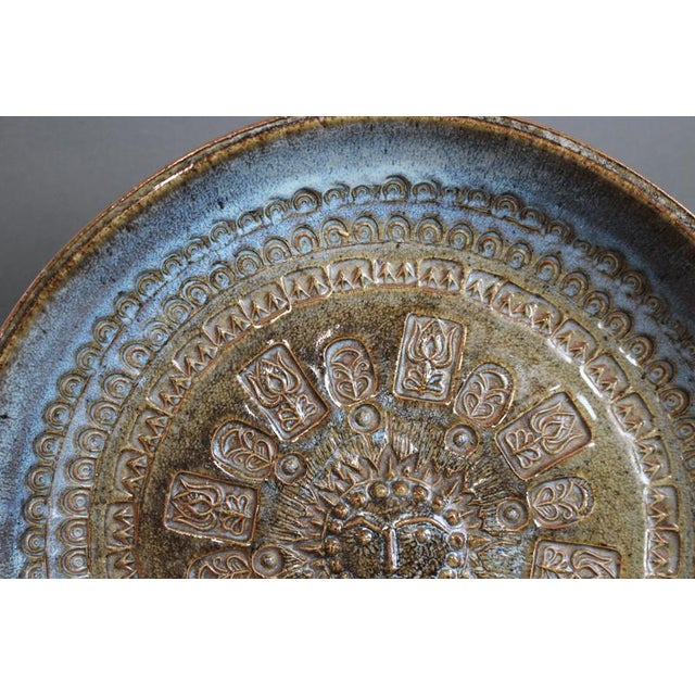 Stoneware Bowl with Sun Motif by Jean-Claude Taburet for Hb Henriot, 1960s-1970s For Sale - Image 15 of 18