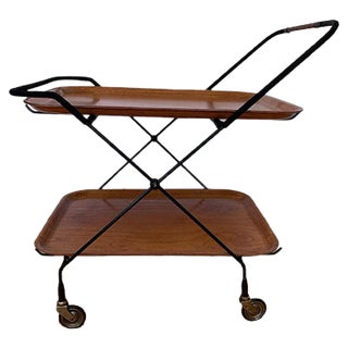Swedish Bar Trolley by Paul Nagel for JIE Gantofta, 1950s For Sale