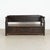 Hungarian storage bench, crafted in pine with its original hand-painted folk art finish. Dark brown faux wood painting...