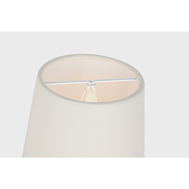 Chapman & Myers for Visual Comfort Signature Amalfi 15" Double Sconce in Waxed Black with Linen Shades For Sale - Image 11 of 15