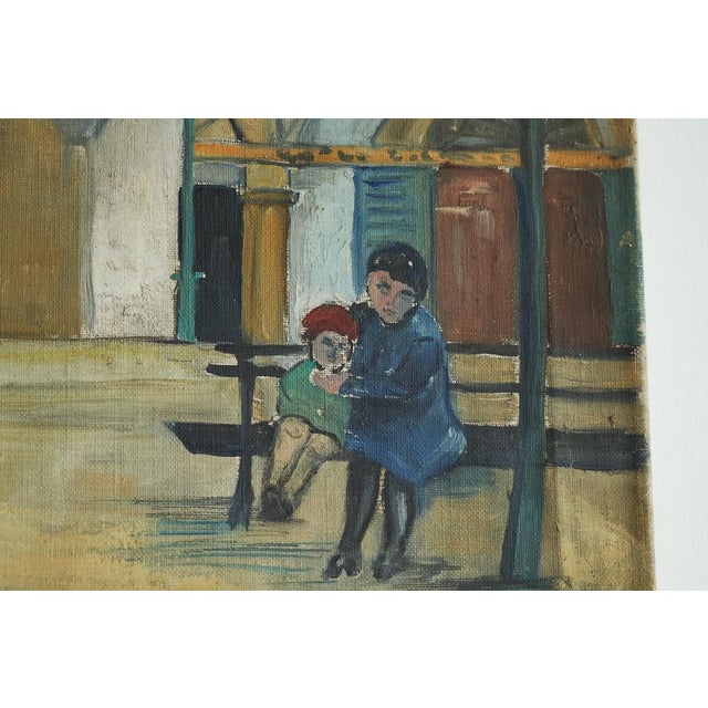 Modern Fritz Stäge, Village Green, Oil on Canvas, 1928 For Sale - Image 3 of 12