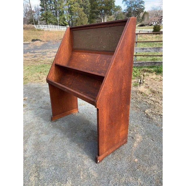 Early 20th Century Antique Oak Open Book Display Shelf For Sale - Image 4 of 9
