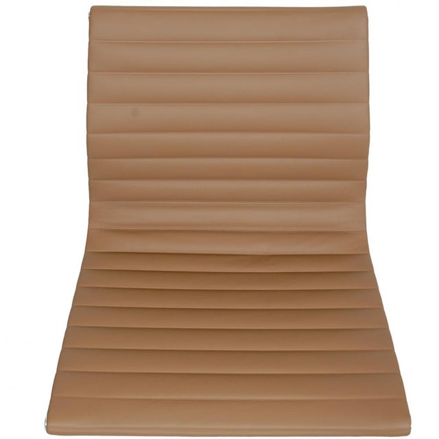 Metal EA-115 Office Chair in Beige Leather by Charles Eames for Vitra For Sale - Image 7 of 14