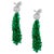 89 Carat Colombian Emerald Briolettes & Diamond Hanging Drop Earrings 18 Kt Gold For Sale - Image 15 of 18