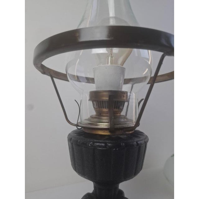 Mid-Century Modern Czech Cast Iron Glass Lamp, 1960 For Sale - Image 15 of 16