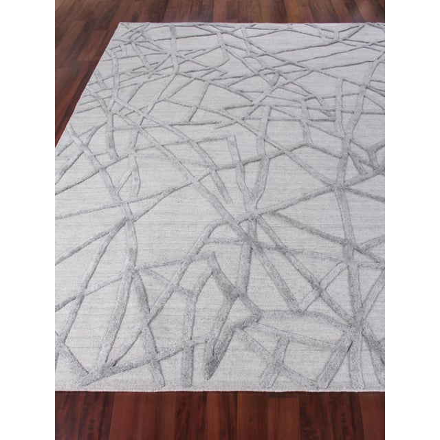 Wellington Gray Hand loom Wool Area Rug - 10'x14' For Sale - Image 4 of 10