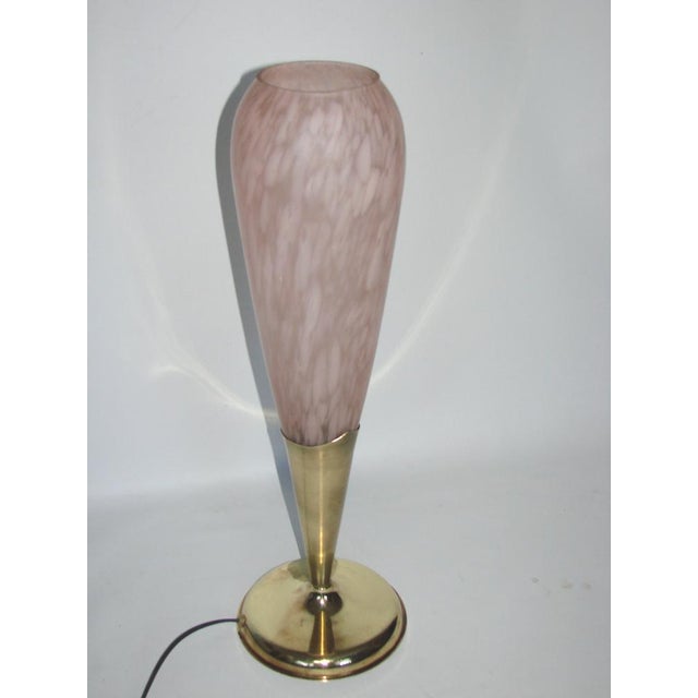 Modern Table Lamp in Brass and Glass, 1960s For Sale - Image 6 of 7