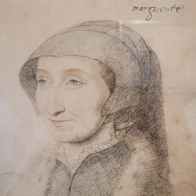 Beige Jean Clouet, La Feü Reine de Navarre Marguerite, 20th Century, LIthograph For Sale - Image 8 of 18