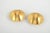 Pierre Forssell for Skultuna Pair of brass candlesticks, 1960s. Elegant and sculptural design in solid brass with...
