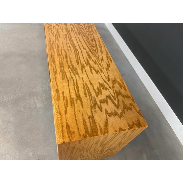 1970s Refinished Oak Sideboard Credenza For Sale - Image 9 of 10