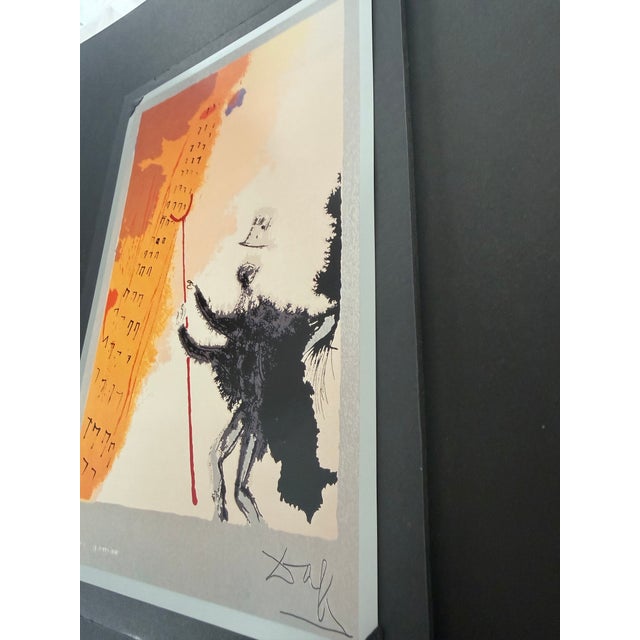 Orange Salvador Dalí – "The Insurer" (El Asegurador) Rare 1971 .925 Sterling Silver Plated Serigraph Professions of Man Suite | Custom Gallery Framed For Sale - Image 8 of 9