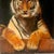 Late 20th Century Vintage Painting of Regal Tiger on Canvas, Signed For Sale - Image 14 of 14