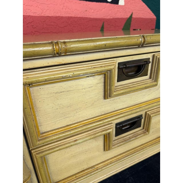 Hollywood Regency Stanley Faux Bamboo Night Pair For Sale In Tampa - Image 6 of 10
