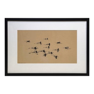 Original 1918 Ink Drawing Signed Blydenburgh 23 X 16 For Sale