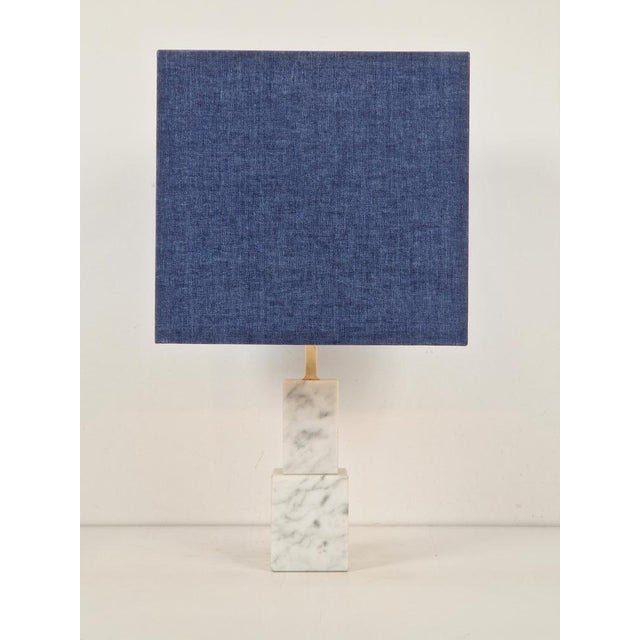 Vintage Carrara Marble Table Lamp, 1960s For Sale - Image 6 of 9
