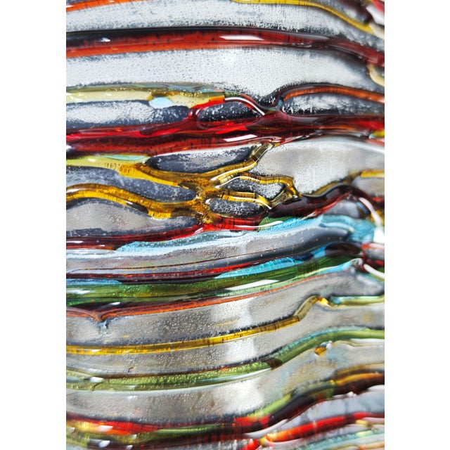 Mid-Century Modern Multicolored Murano Glass Vase by Enrico Cammozzo, Italy, 1980s For Sale - Image 14 of 18