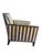 An elegant contemporary lounge chair featuring a sleek ebony-stained hardwood frame upholstered in sophisticated neutral...