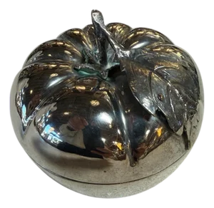 Vintage Silverplate Tomato Form Lidded Bowl