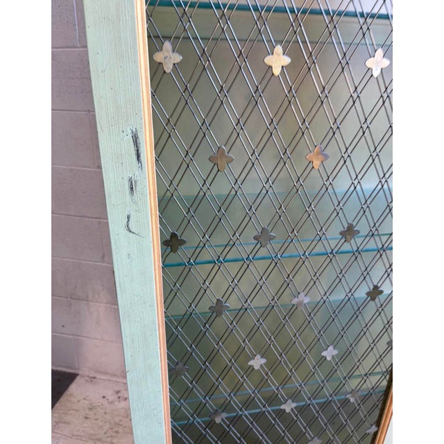 Green Rare John Widdicomb French Regency Style Bonnet Top Display Cabinet, Circa 1960s For Sale - Image 8 of 10
