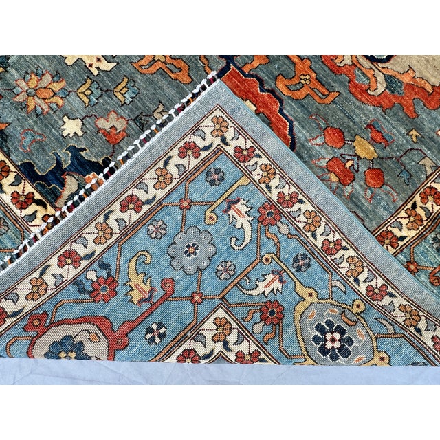 Hand-Knotted Afghan Sultanabad Chobi Wool Area Rug - 8'11" X 11'11" For Sale - Image 15 of 16