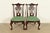 An outstanding pair of Chippendale or Georgian style side chairs or dining chairs By Thomasville USA, Circa 1980s Carved...
