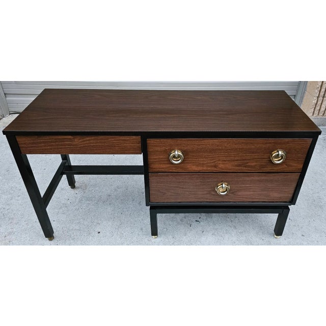 Brown Mid 20th Century Edward Wormley Desk by Dunbar For Sale - Image 8 of 12