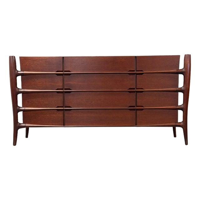 1960s Teak William Hinn Style Mid Century Dresser For Sale