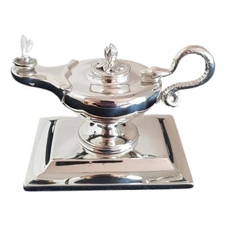 Vintage Sterling Silver Table Cigar Lighter from Barnard & Sons, 1933 For Sale