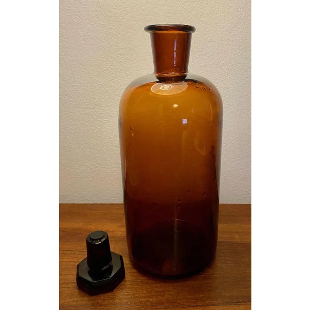 Mid-Century Modern Brown Pharmacy Canister, 1950s For Sale - Image 3 of 9