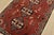 An authentic vintage tribal Shiraz rug hand-knotted with fine wool and natural dyes. This nomadic rug features geometric...