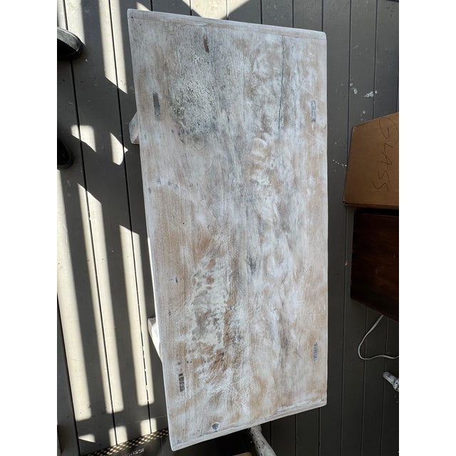 Antique Elm Wood Coffee Table For Sale - Image 11 of 15
