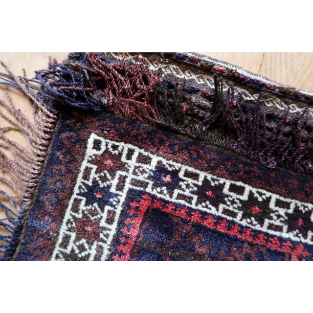 Textile 1940s Handmade Vintage Afghan Baluch Salt Bag For Sale - Image 7 of 11
