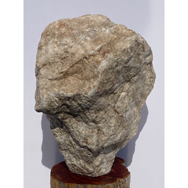 Mid 20th Century Mid 20th Century Erickson Native American Sculpture on a Solid Wood Base For Sale - Image 5 of 13