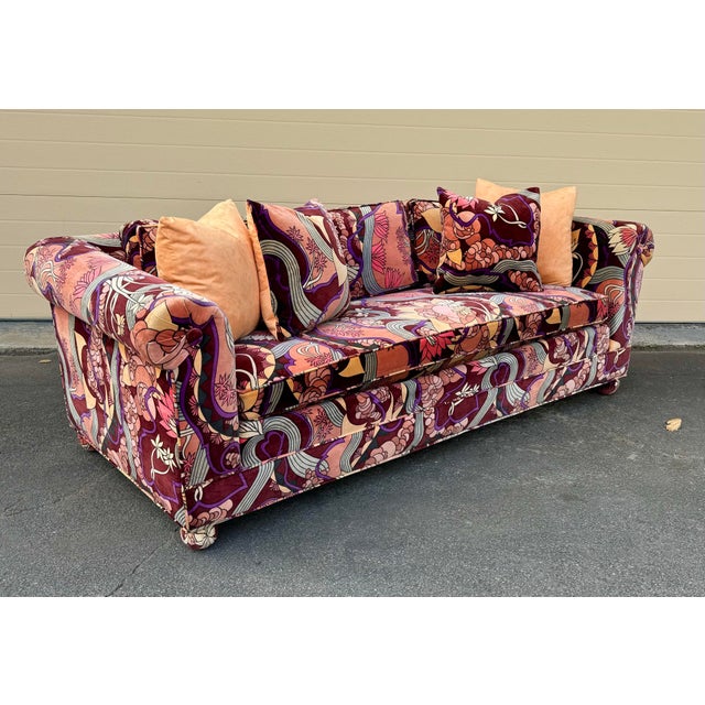 1960s Jack Lenor Larsen “Jezebel” Fabric Sofa For Sale - Image 11 of 11