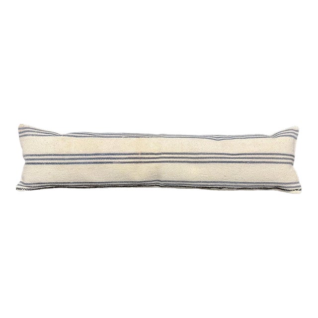 Turkish Hemp Pillow Cushion Natural Beige Gray Cushion Cover 12x46 For Sale