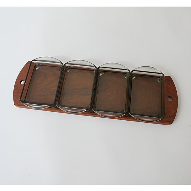 Scandinavian Teak Appetizer Tray and Dishes, Denmark, 1970s, Set of 5 For Sale - Image 15 of 15