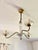 1950s Small Glass and Brass Chandelier, 1950 For Sale - Image 5 of 12