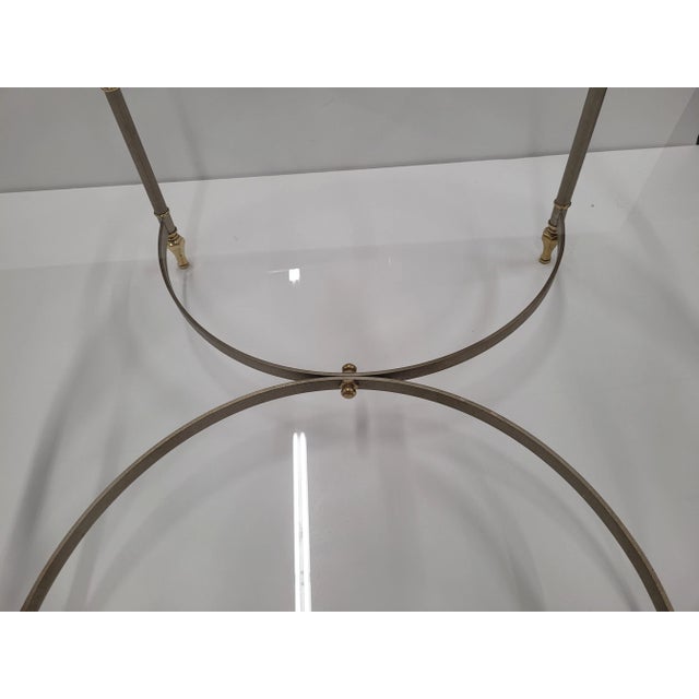 Contemporary Maison Jansen Style Two Tone Glass Coffee Table For Sale - Image 3 of 6