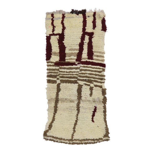 Vintage Berber Moroccan Azilal Rug - 02'05 X 05'06 For Sale