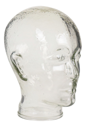 Heavy Glass Head Display Mannequin for Headphones, 1960s